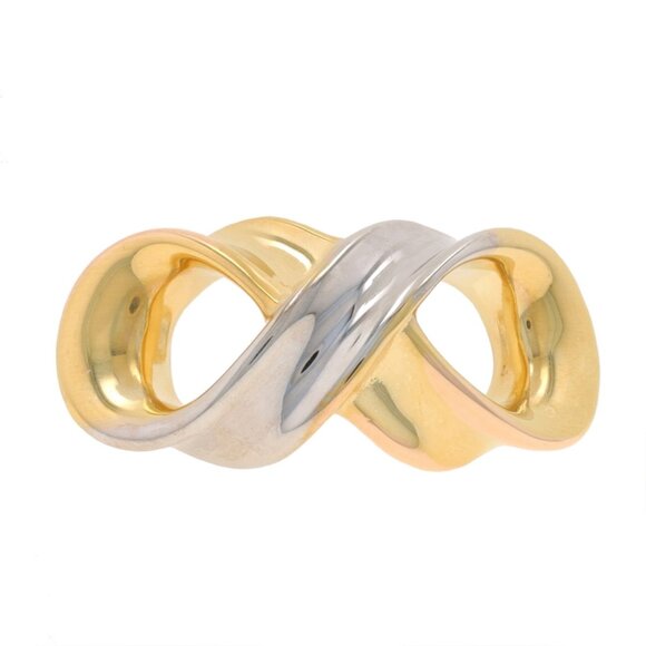 Yellow Gold Infinity Loop Omega Slide Pendant - 14k